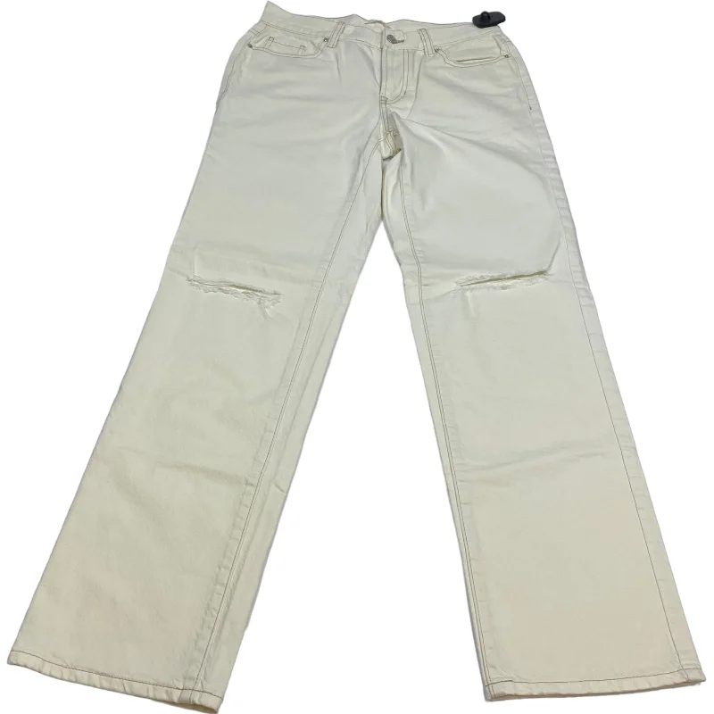 Jeans Straight By Pacsun In Cream Denim, Size: 2