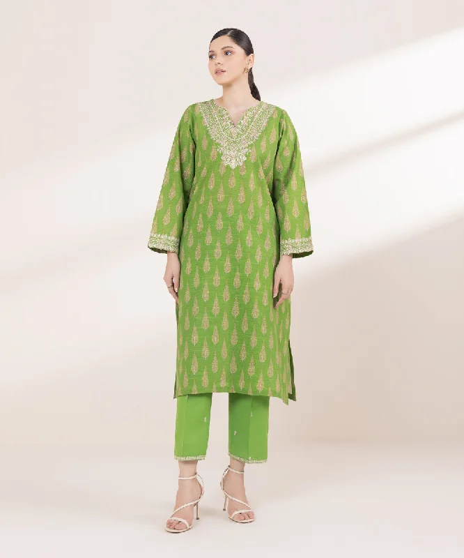 Embroidered Light Khaddar Shirt