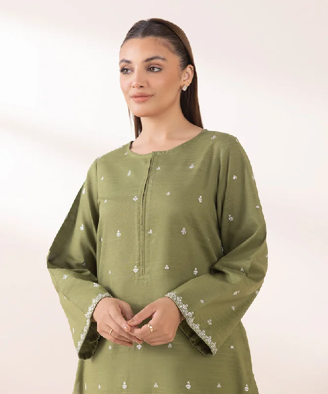 Embroidered Khaddar Shirt