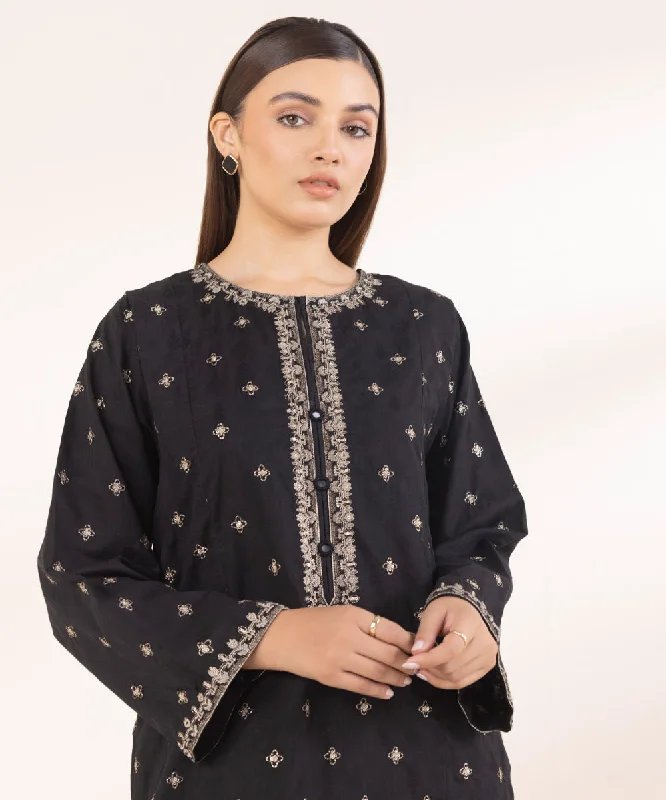 Embroidered Cotton Jacquard Shirt