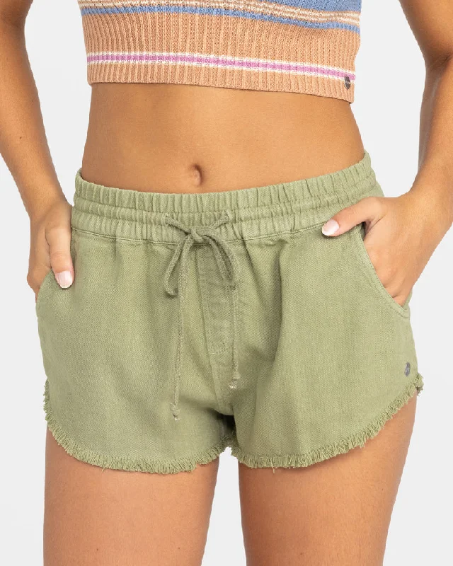 Roxy Scenic Route Shorts-Oil Green