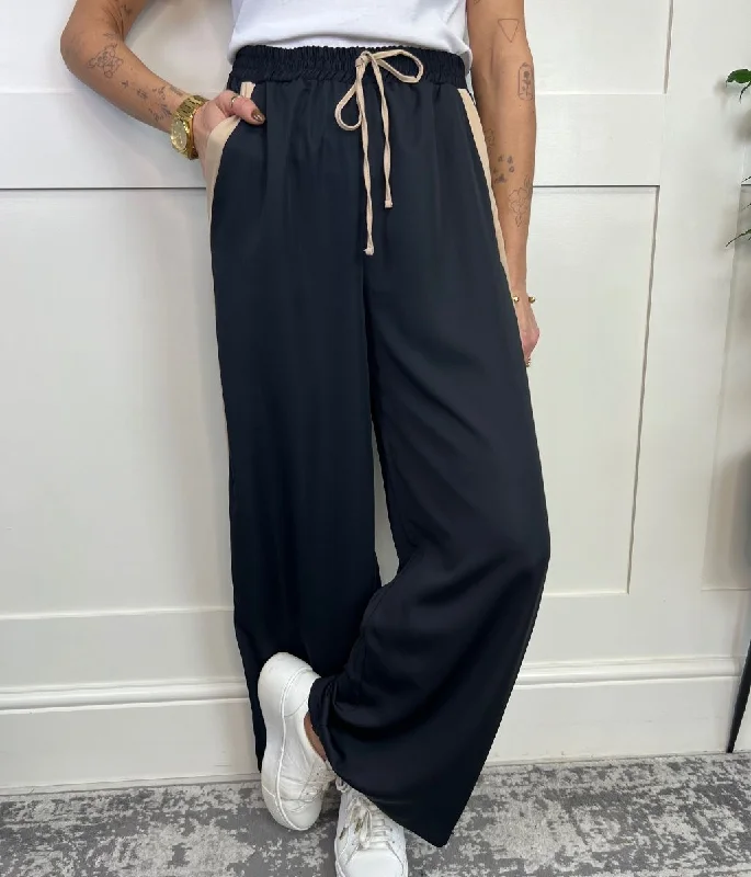 Black Side Stripe Loungewear Trousers