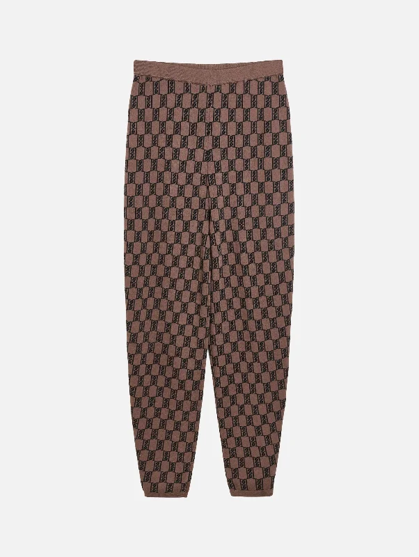 Hali knitted Sweatpants in Dark Mahogany