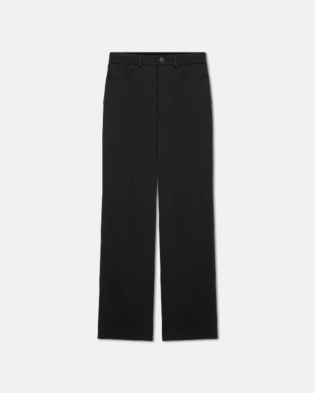 Josine - Slip Satin Baggy Pants - Black