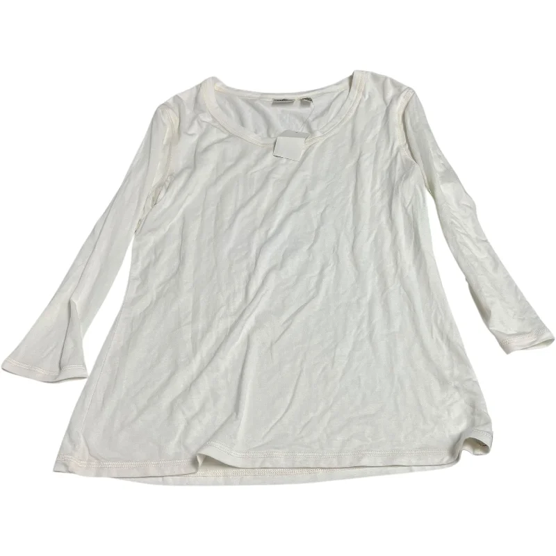 Top Long Sleeve Basic By Versona In Cream, Size: S