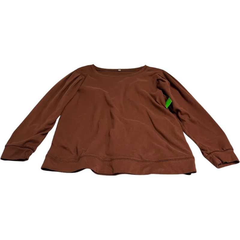 Top Long Sleeve By Clothes Mentor In Brown, Size: M