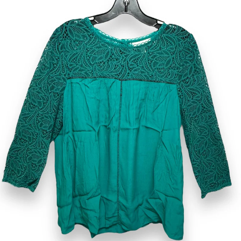 Top Long Sleeve By Moulinette Soeurs In Green, Size: 14